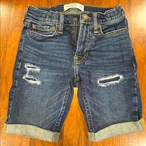 Abercrombie Kids Boys Blue Denim Jean Shorts 7/8
